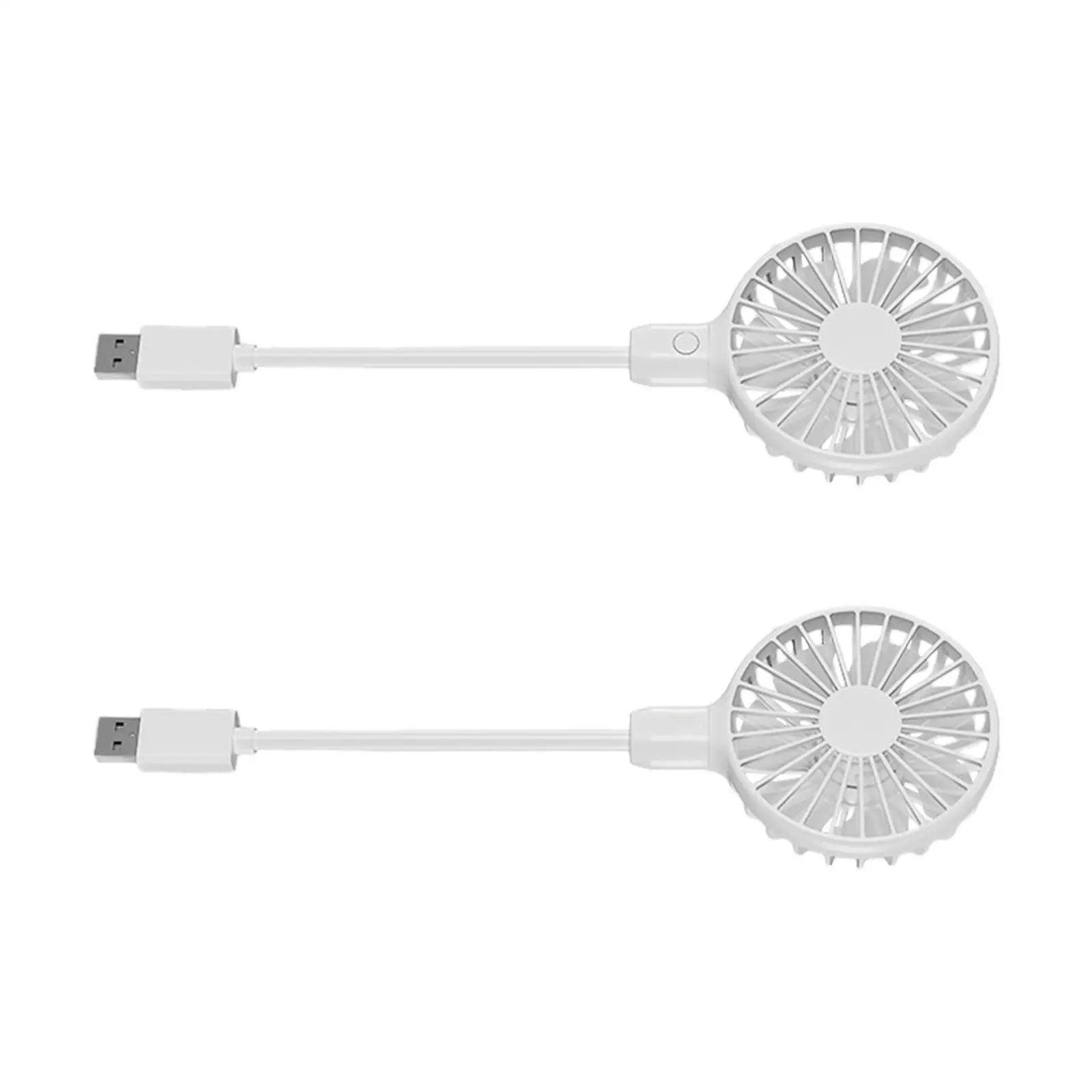 USB Fan Lightweight Plug and Play Hands Free Fan Flexible Neck Low Noise Small Personal Fan for Hiking Office Sport Home Camping