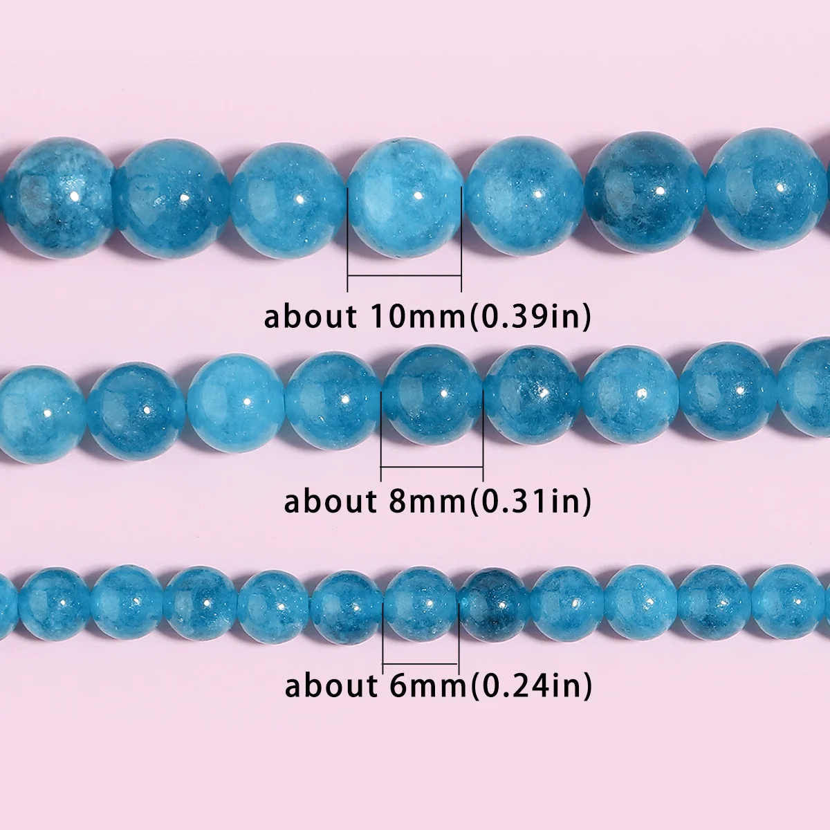 6/8/10mm Natural Stone Blue Apatite Beads Round Loose Spacer Bead For Jewelry Making DIY Charm Bracelet Accessories