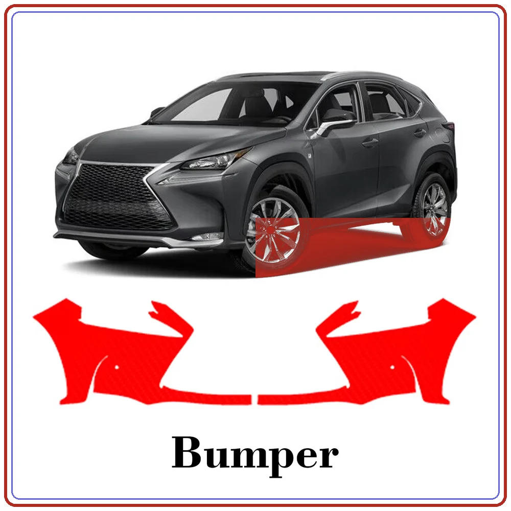 For Lexus NX F-Sport 2015-2017 Precut TPU Paint Protection Film PPF Front Bumper Kit Clear Bra Stone Guard EU UK