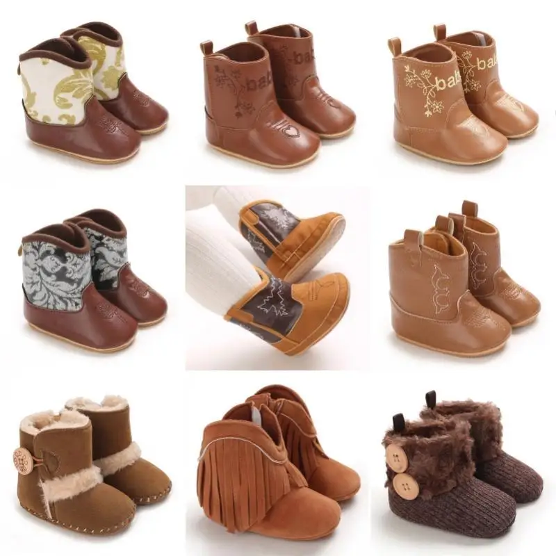 0-18M New Autumn Winter Fashion Classic Denim Baby Boots Rubber Sole Comfortable Daily Casual Walking Shoes
