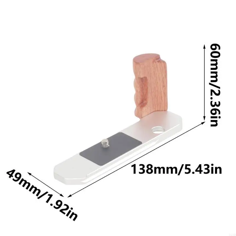 

N1HD Ergonomic Wooden Camera Handle Hand Grip for FM2 with Precised Aluminum Base and Tripod Mount Feature