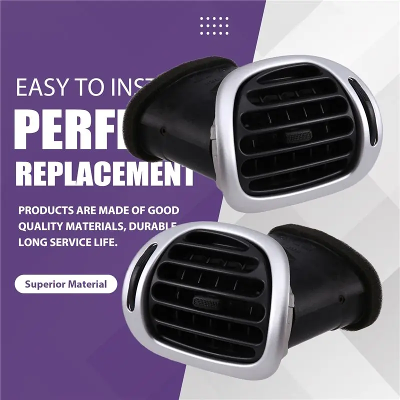 A21F-Car Dashboard Air Conditioner Outlet Assembly A/C Outlet Panel Air Outlet Vent Grille For Citroen C2 206