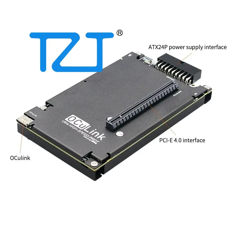 TZT OCuLink High Speed Graphic Card Expansion Dock OCuP4V2 with ReDriver Chip SFX/ATX Bracket and 0.5m/1m Data Cable