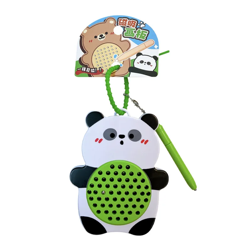 Planche à dessin avec boule en acier magnétique, dessin animé créatif, porte-clés pour étudiants, soulagement du Stress, jouet pratique, planche à dessin mignonne, cadeau