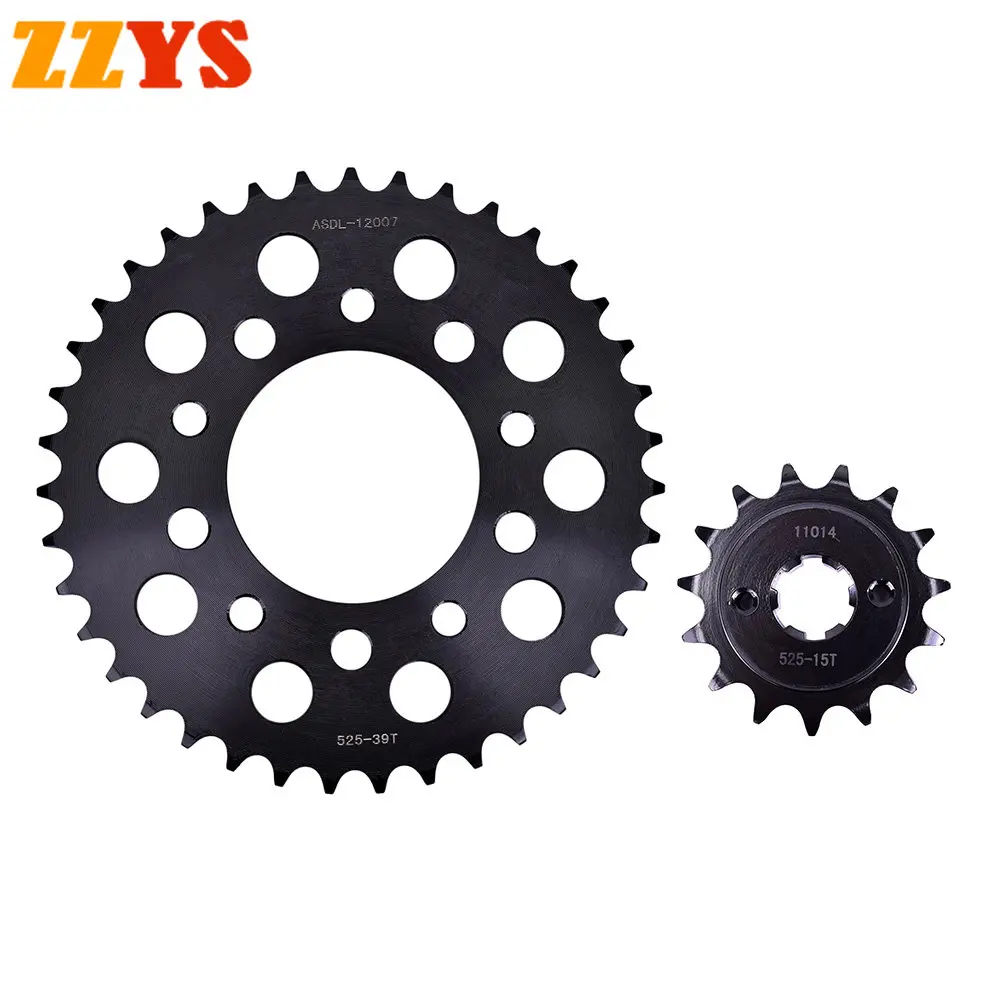 525 15T 39T 15 39 Tooth Motorcycle Front Rear Sprocket Gear Wheel Cam For Honda GB400 GB400H GB 400 GB500 Clubman GB 500 1989-90