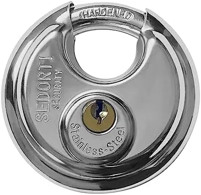 2-3/4 inch Wide, Stainless Steel 304 Round Lock, Waterproof and Rustproof Storage Lock with