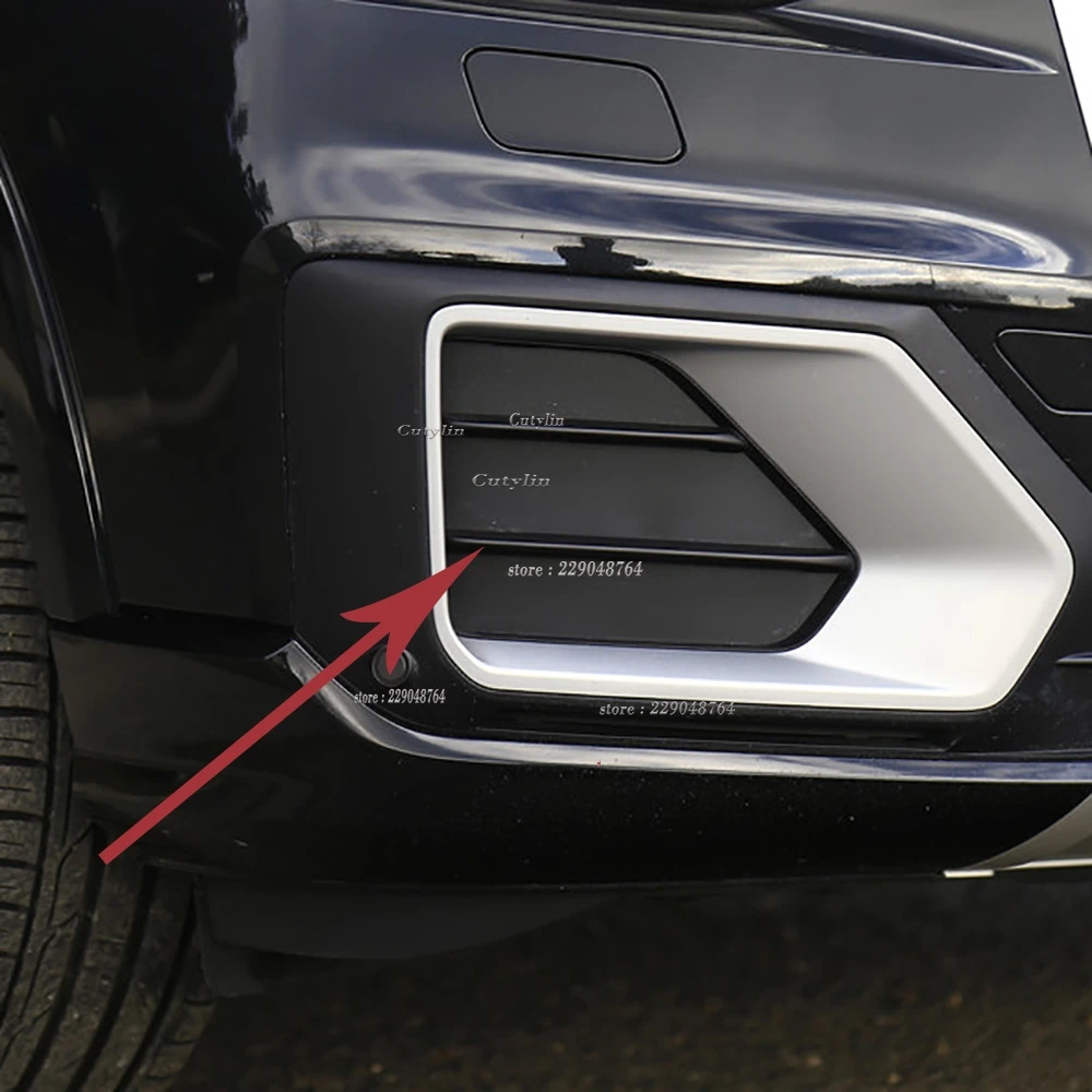 

For Audi Q2 2017 2018 2019 ABS Matte Front Fog Light eyebrows Strip trim cover External decoration accessories 4pcs/set