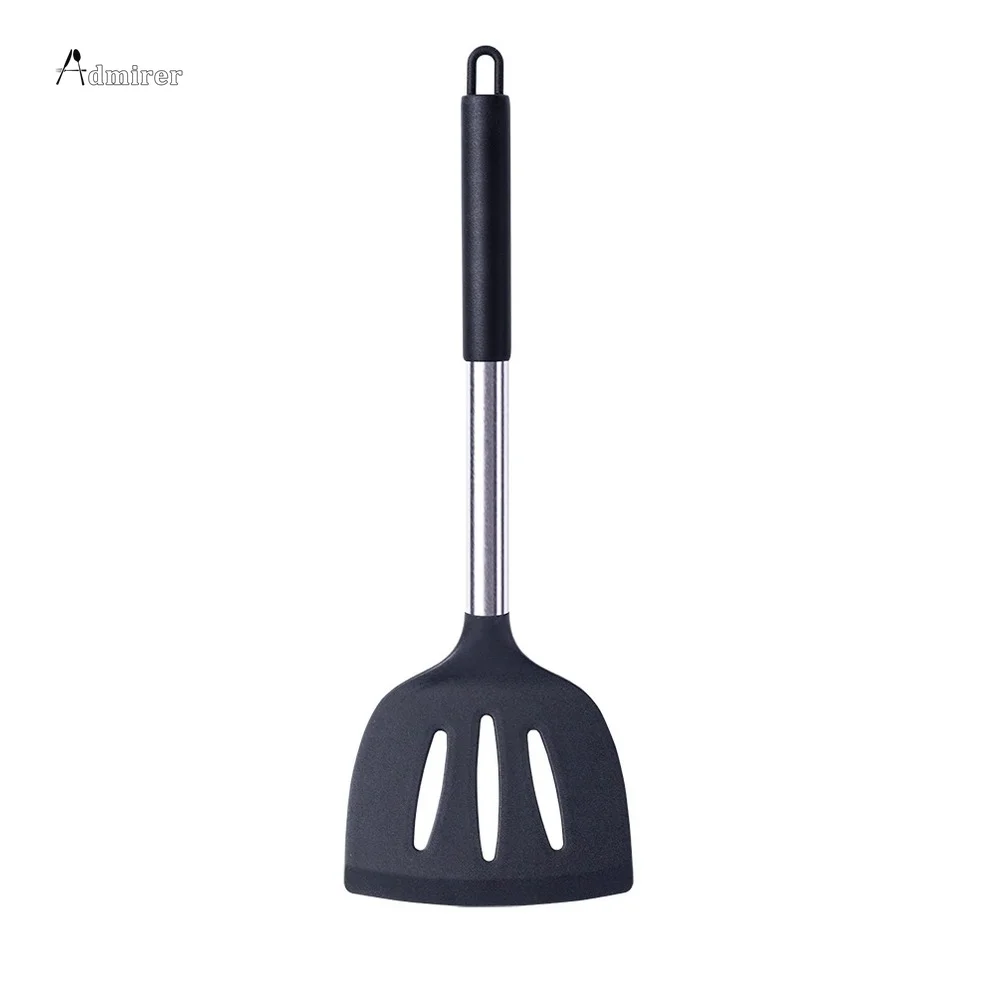 1-Pack Silicone Kitchenware Cooking Utensils Kitchen Accessories Spatula Turner Heat-resistant Soup Spoon Pasta Colander Shovel