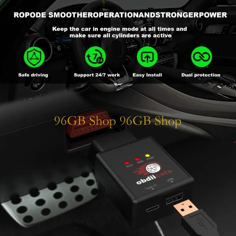 96GB Engine Optimization OBD Module For Gas And Vehicles Reduces Acceleration Enhances Combustion And Quiets Motor Noise