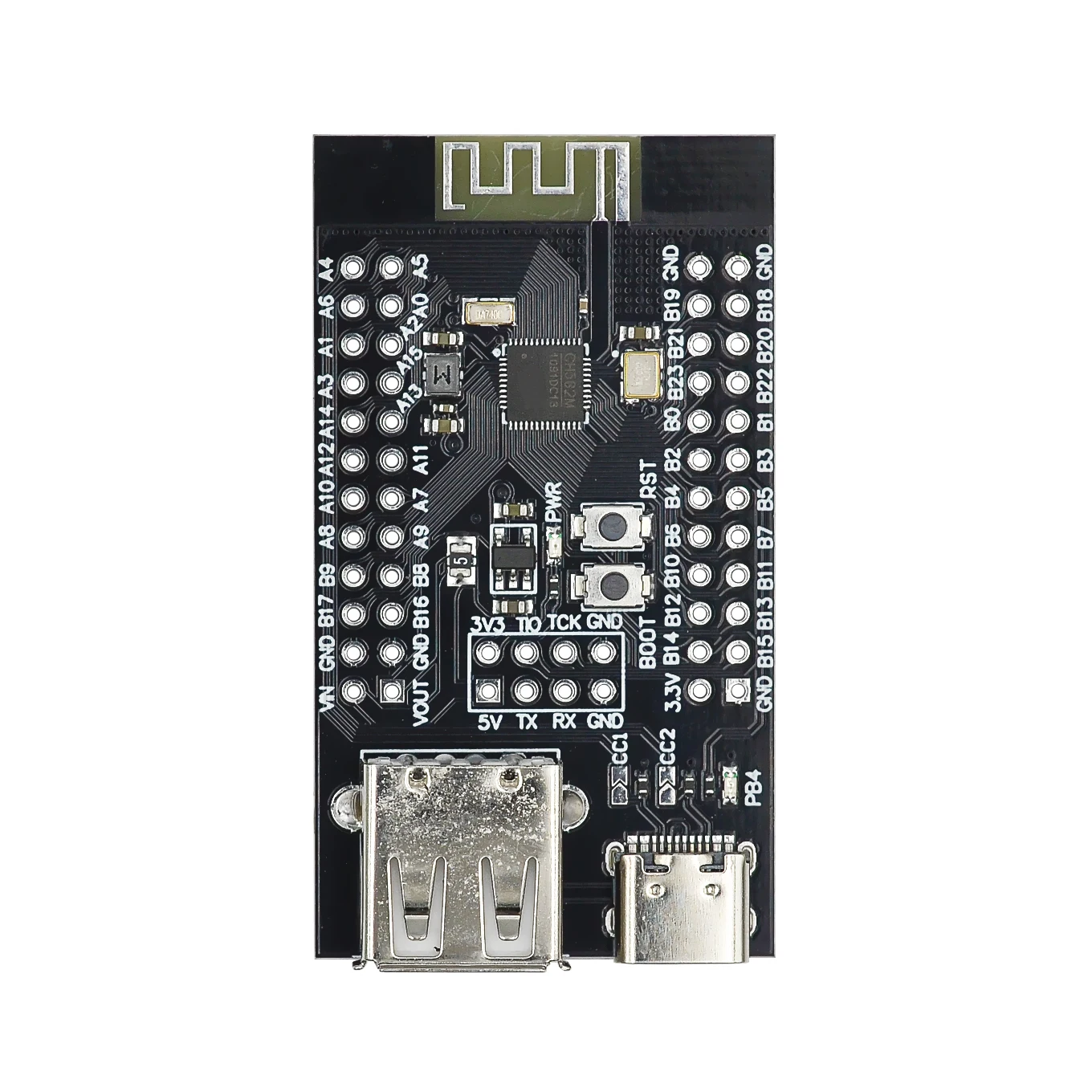 Papan pengembangan CH582M nirkabel BLE, papan inti pengembangan untuk Bluetooth mikrokontroler energi rendah Bluetooth MCU Dual USB