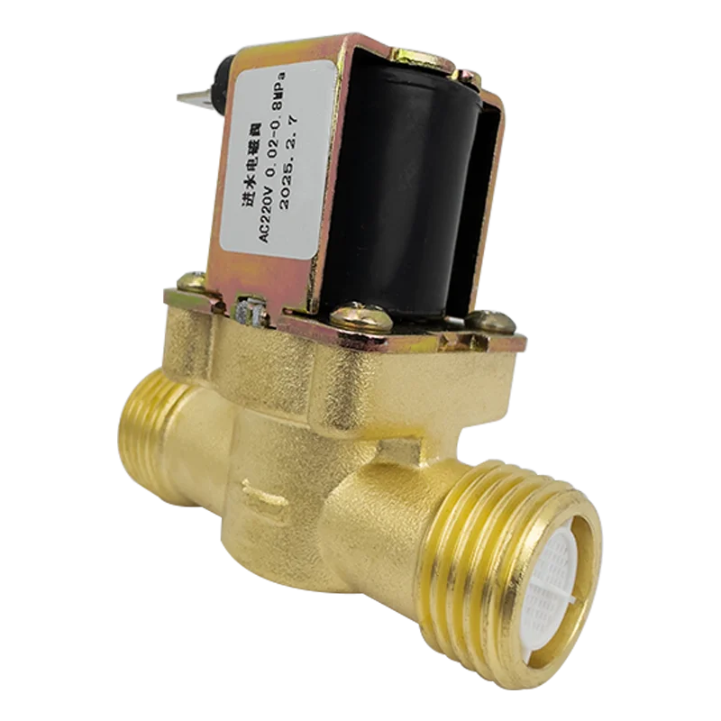 G1/2 "التيار المتناوب 110/220 فولت تيار مستمر 5/12/24 فولت صمام الملف اللولبي النحاسي المغلق عادة للتحكم في المياه صمامات المياه المغناطيسي التبديل