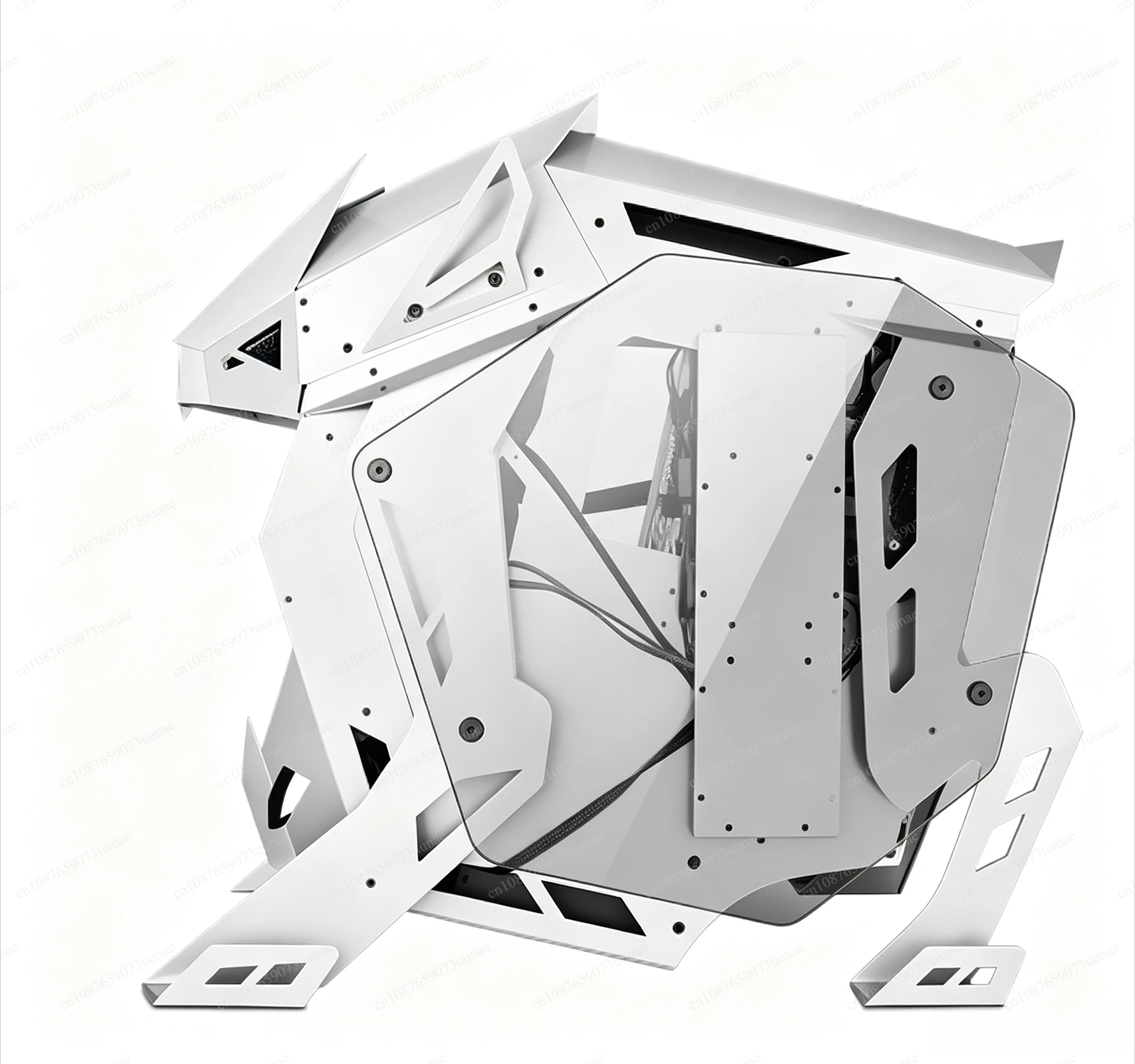 Desktop computer special-shaped chassis White Tiger, double-sided ATX water-cooled large chassis
