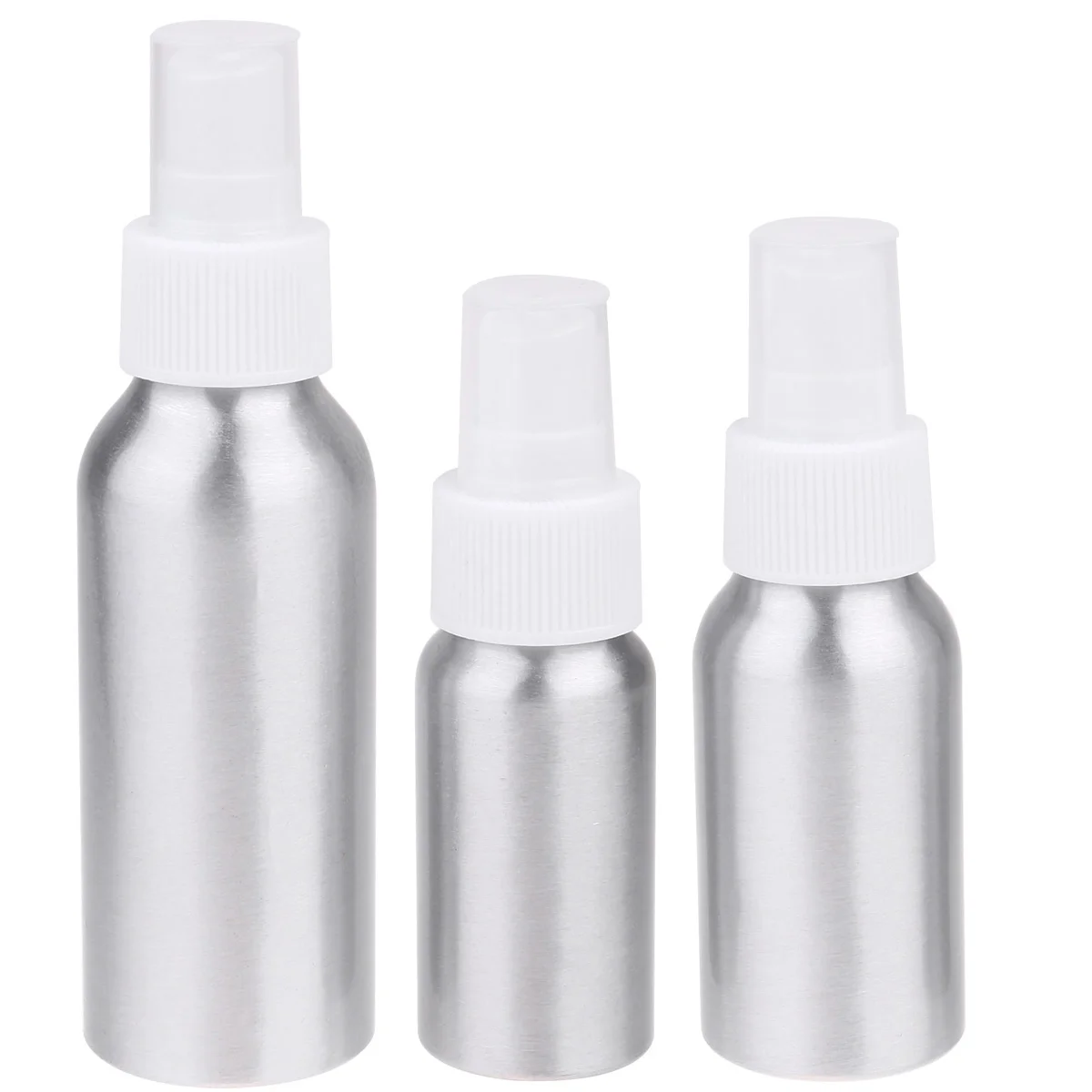 

Perfume Bottle Aluminum Travel Essential Oil Refillable White Spray Nozzle