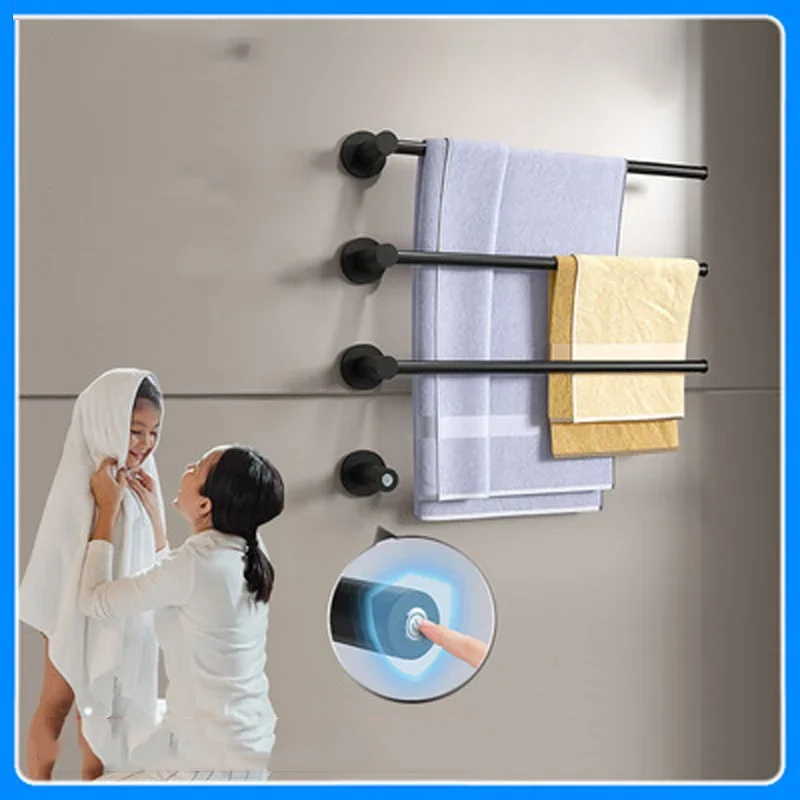 Household Minimalist Concealed Embedded Gold Intelligent Electric Towel Rack Hotel Stainless Steel Towel Drying Rack