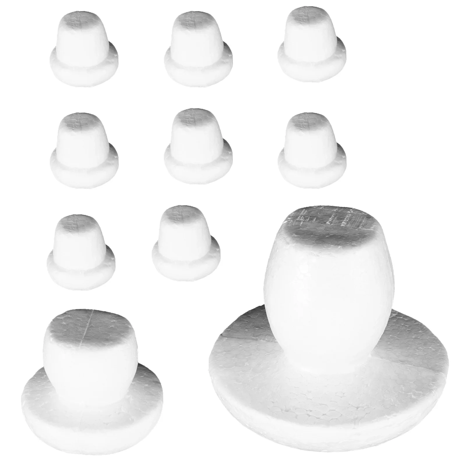 12pçs cogumelo de espuma diy sem pintura, suprimentos de artesanato em branco, materiais de pintura infantil, decorações criativas para arte de jardim doméstico