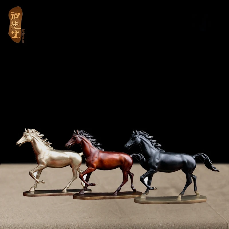 Retail $600-TOP COOL -home LIVING ROOM OFFICE ART Decor 24CM LARGE success RETRO HORSE ART FENG SHUI bronze statue sculpture