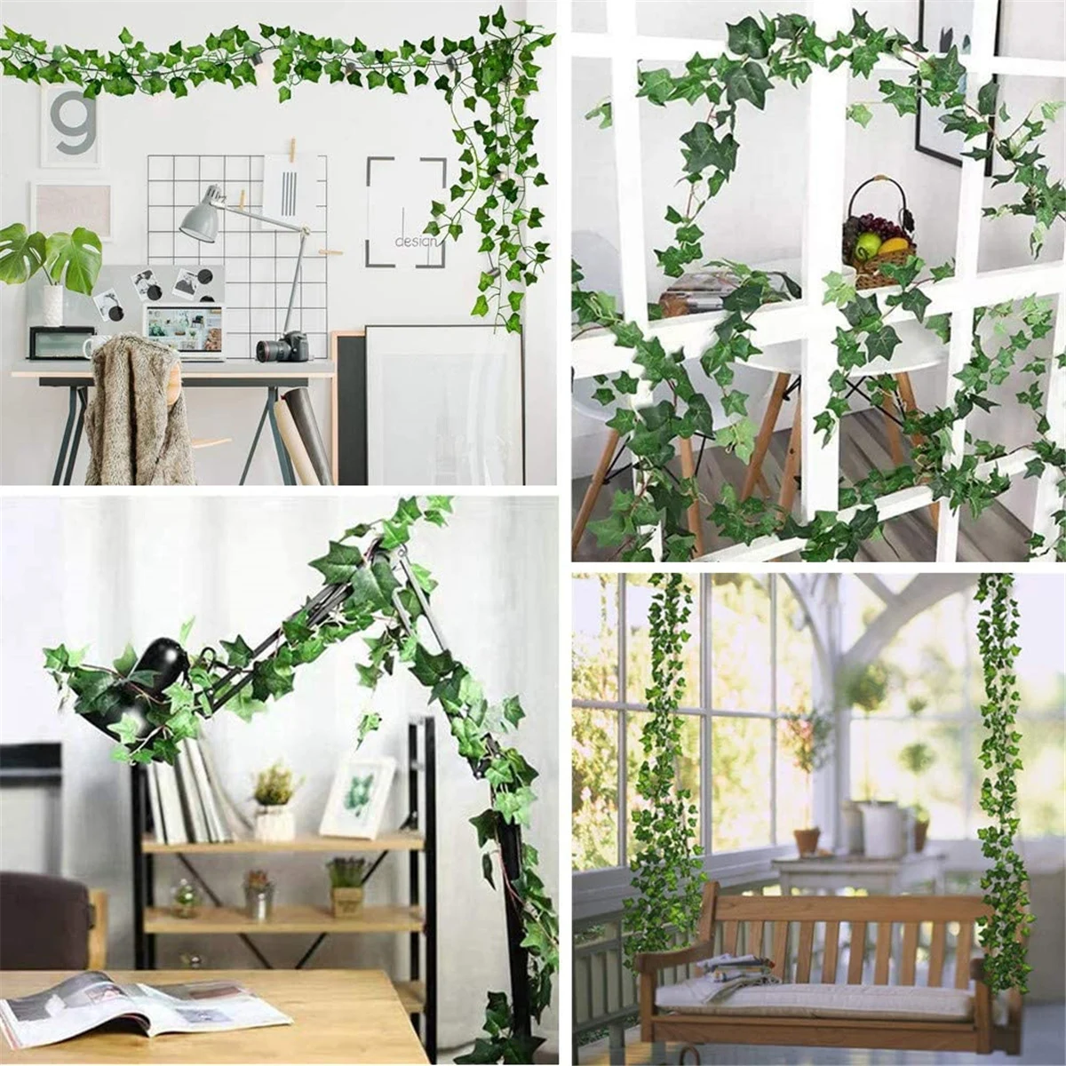 Artificial Plant Green Vine Artificial Plant Home Decoration Green Hanging Vine DIY Wedding Party Room Garden Decoration