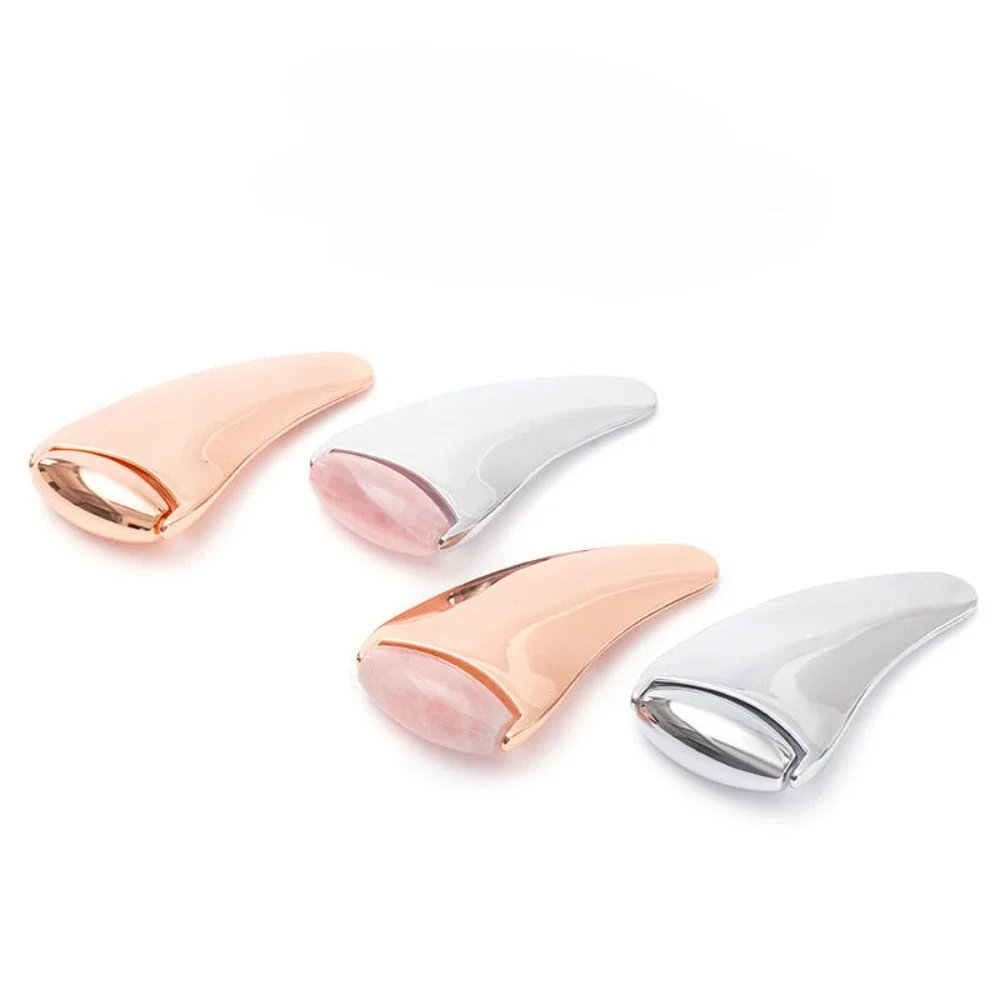 

Jade Roller Face Massager Metal Gua Sha Board Wrinkle Remover Thin Face Stretching Beauty Facial Body Massager Tools