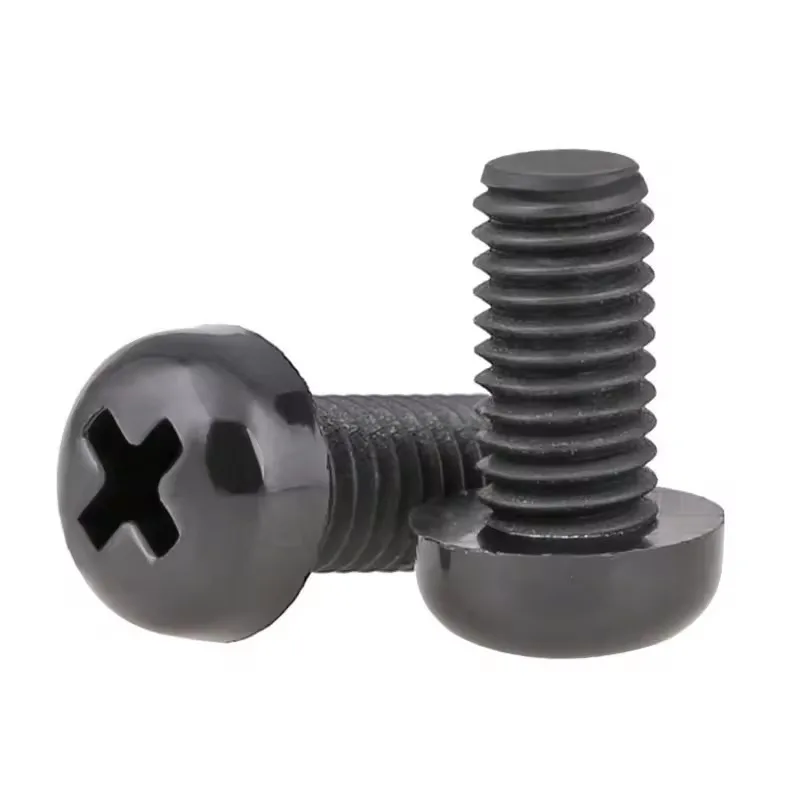 10/20/50pcs M2 M2.5 M3 M4 M5 M6 Diameter 2 2.5 3 4 5 6mm Black Nylon Plastic Insulated Cross Phillips Pan Round Head Bolt Screw