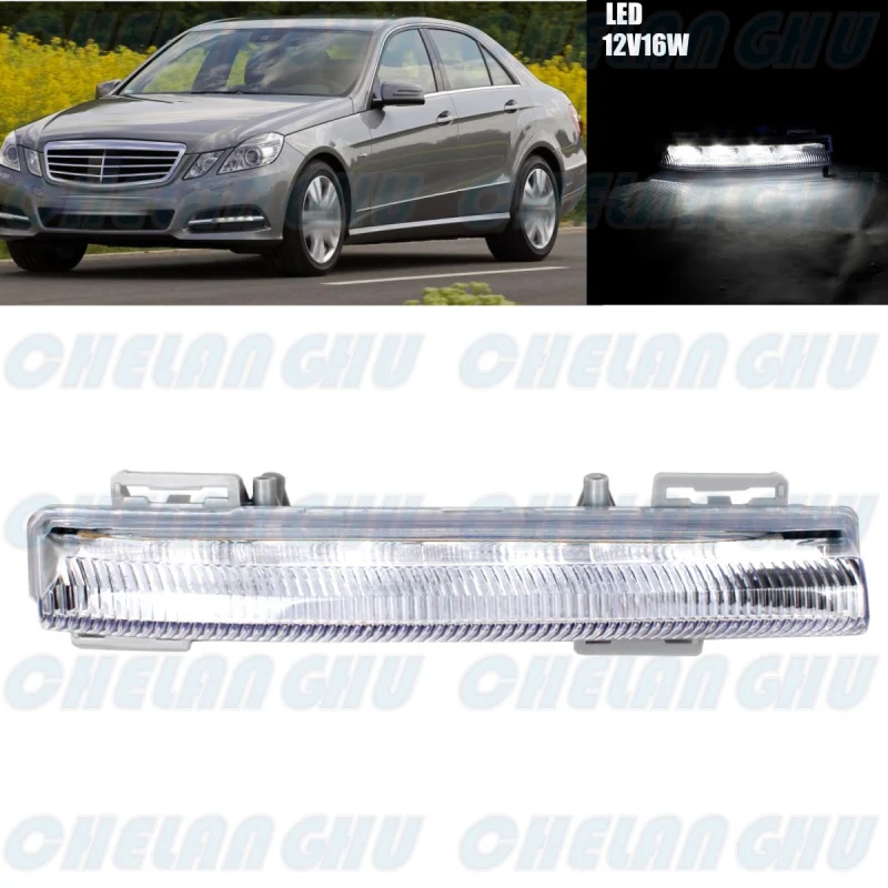 

For Benz W212 E250 E300 E350 2009 2010 2011 2012 2013 Car accessories Left Side Front Bumper LED DRL Fog Lights Lamp