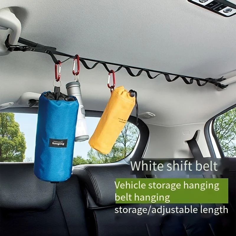 Car Clothes Hanger Rope Universal Auto Laundry Line Portable Vehicle Clothing Storage Organizer For Travel Camping