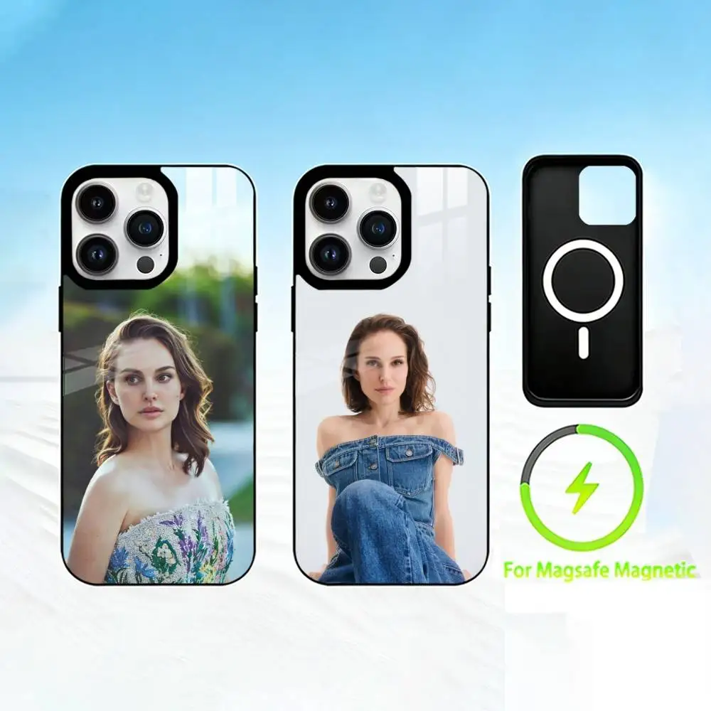 

N-Natalie Portman Phone Case For iPhone 17 16 15 14 13 12 Pro Max Plus for Mirror Wireless Magnetic Cover
