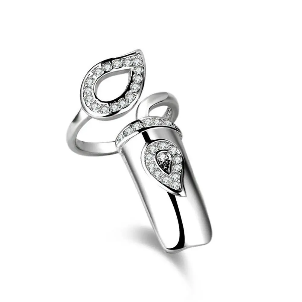 

Sweet Cute Niche Design Charming Girl Gift Alloy Flower Fashion Jewelry Finger Ring Women Nail Ring Fingernail Protective
