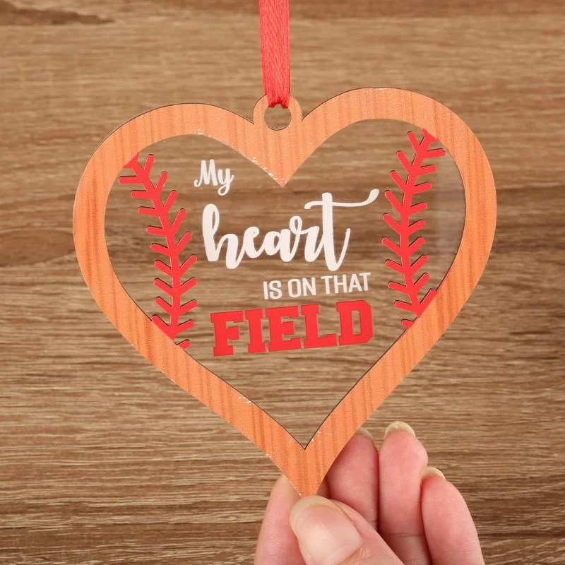 ต้นไม้ประดับเบสบอล ของขวัญคนรักและผู้เล่นเบสบอล เด็กและเด็กผู้หญิง - ไม้และอะคริลิค 2 ชั้น