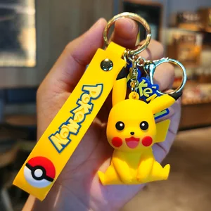 Figura de acción de Pokémon Pikachu Anime Lindo Snorlax Eevee Mochila colgante Carrero de muñeca Anillo de llave de llave Joya Regalos para niños 6 mejores ventas Eevee Keychain - №3
