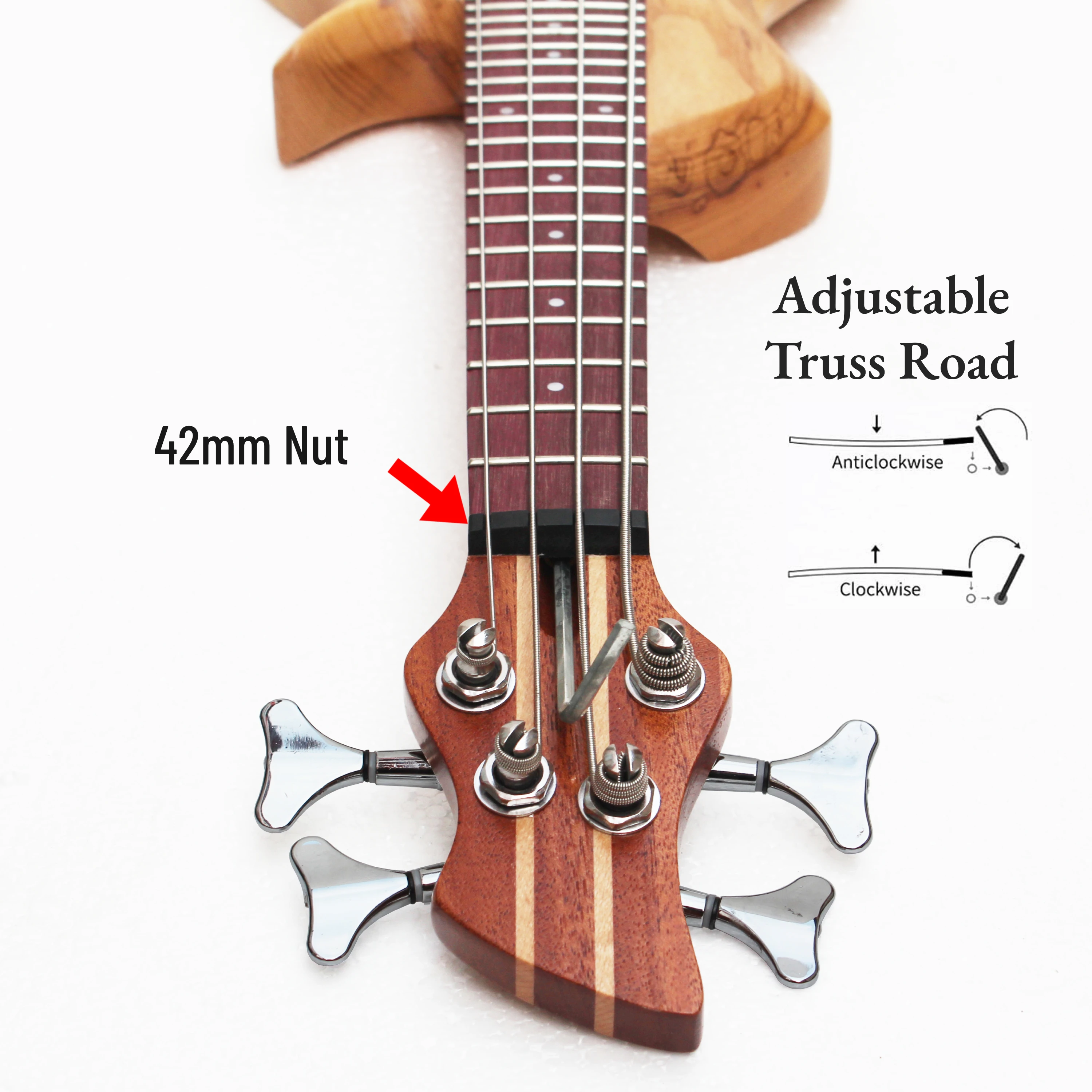 Batking Mini Ukulele Bass, Electric Ubass 4 String, Fretted Bass Ukelele with Gig bag