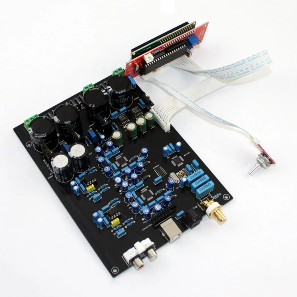 

AK4490EQ Dual Parallel Soft Control Board Coaxial Fiber DAC Decoder Board Kit with Display Support DOP DSD