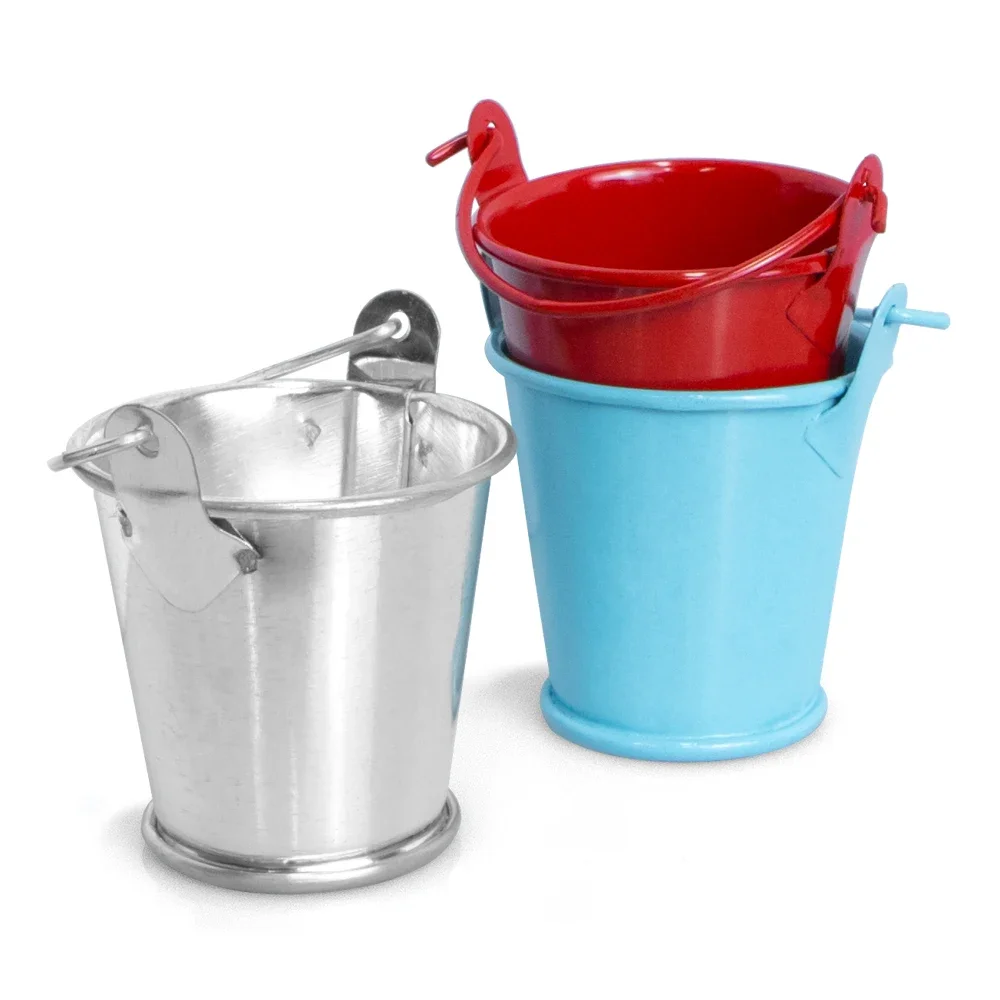 1/18 1/24 Scale Simulate Metal Water Bucket RC Model Simulation Parts for 1/18 1/24 TRX4M SCX24 FCX24 Universal Accessories