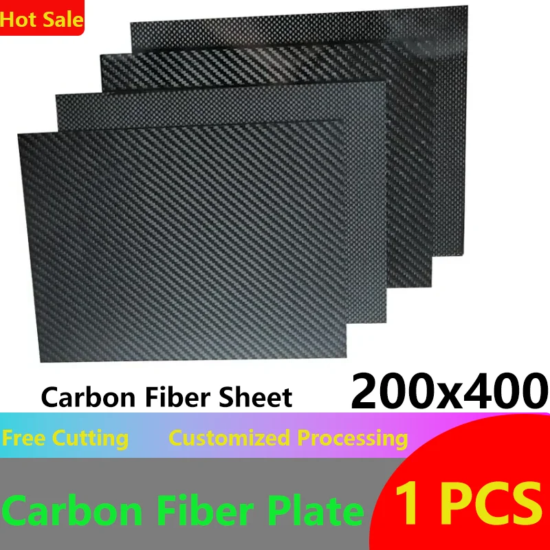 

200mm X 400mm 0.5mm 1mm 1.5mm 2mm 3mm 4mm 5mm Carbon Plate High Composite Hardness Material Carbon Fiber Board