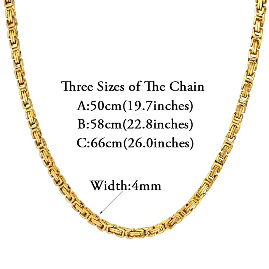 Punk Byzantine Chain Necklace Bracelet Set Gold Silver Color Stainless Steel Chains for Women Men Vintage Fashion Jewelry Sets