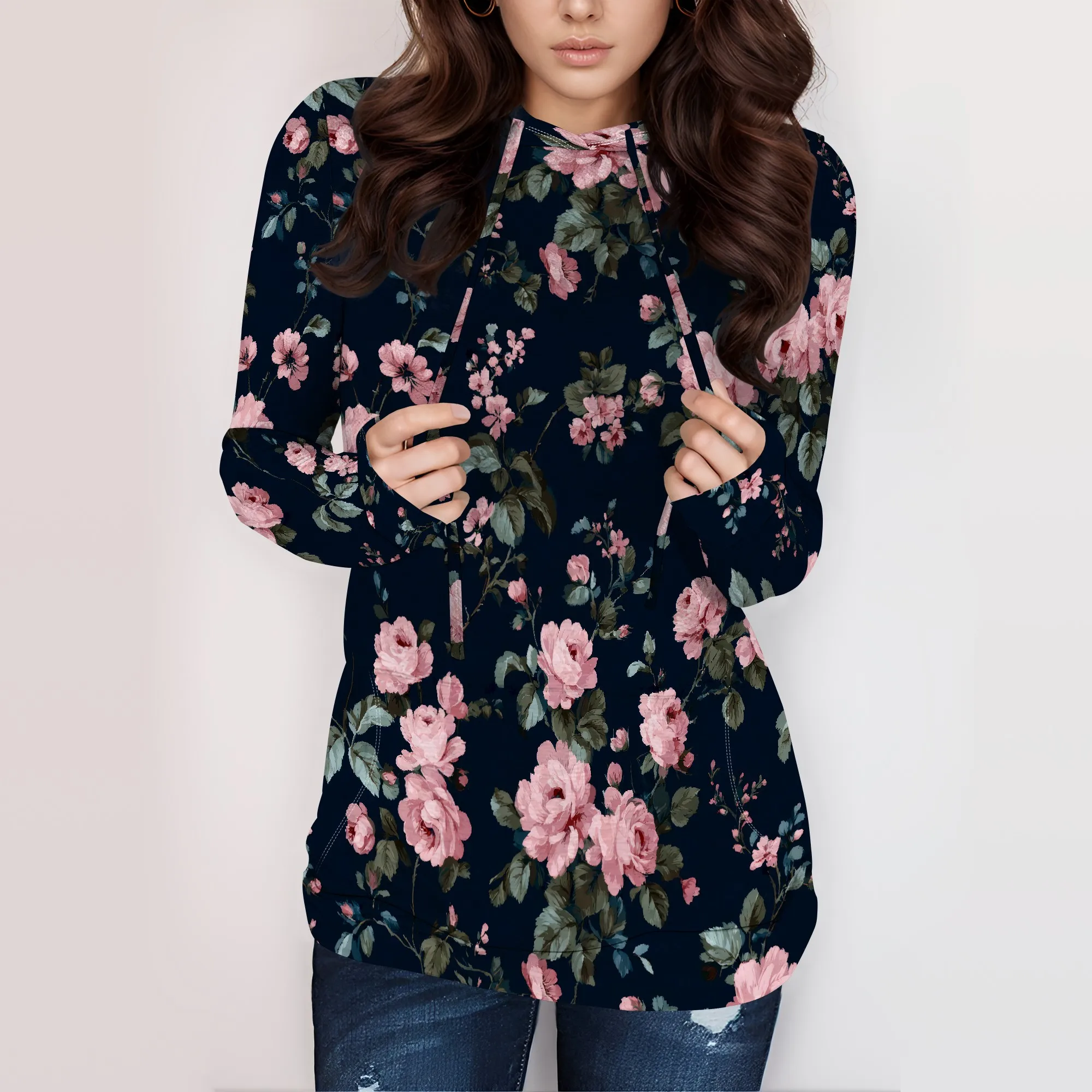 Женские рубашки с длинным рукавом, повседневная свободная туника на пуговицах с капюшоном, топы, блузка, нарядная осенняя мода 2025 Женские рубашки с длинным рукавом, повседневная свободная туника на пуговицах с капюшоном, топы, блузка, нарядная осенняя мода 2025