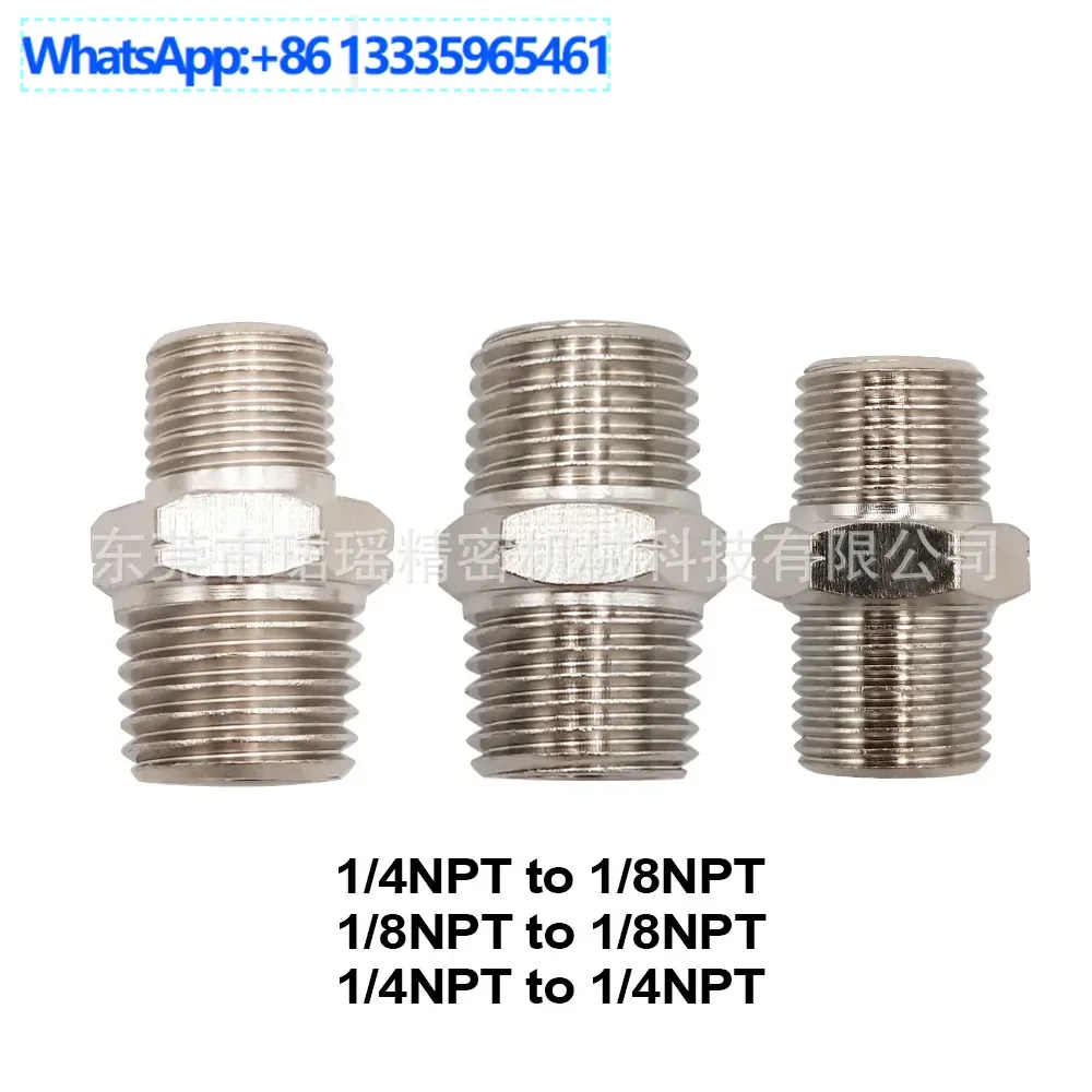 

10Pcs Pneumatic connector Double outer wire male 1/8 to 1/8 1/4 to 1/8 1/4to1/4 to1/4NPT