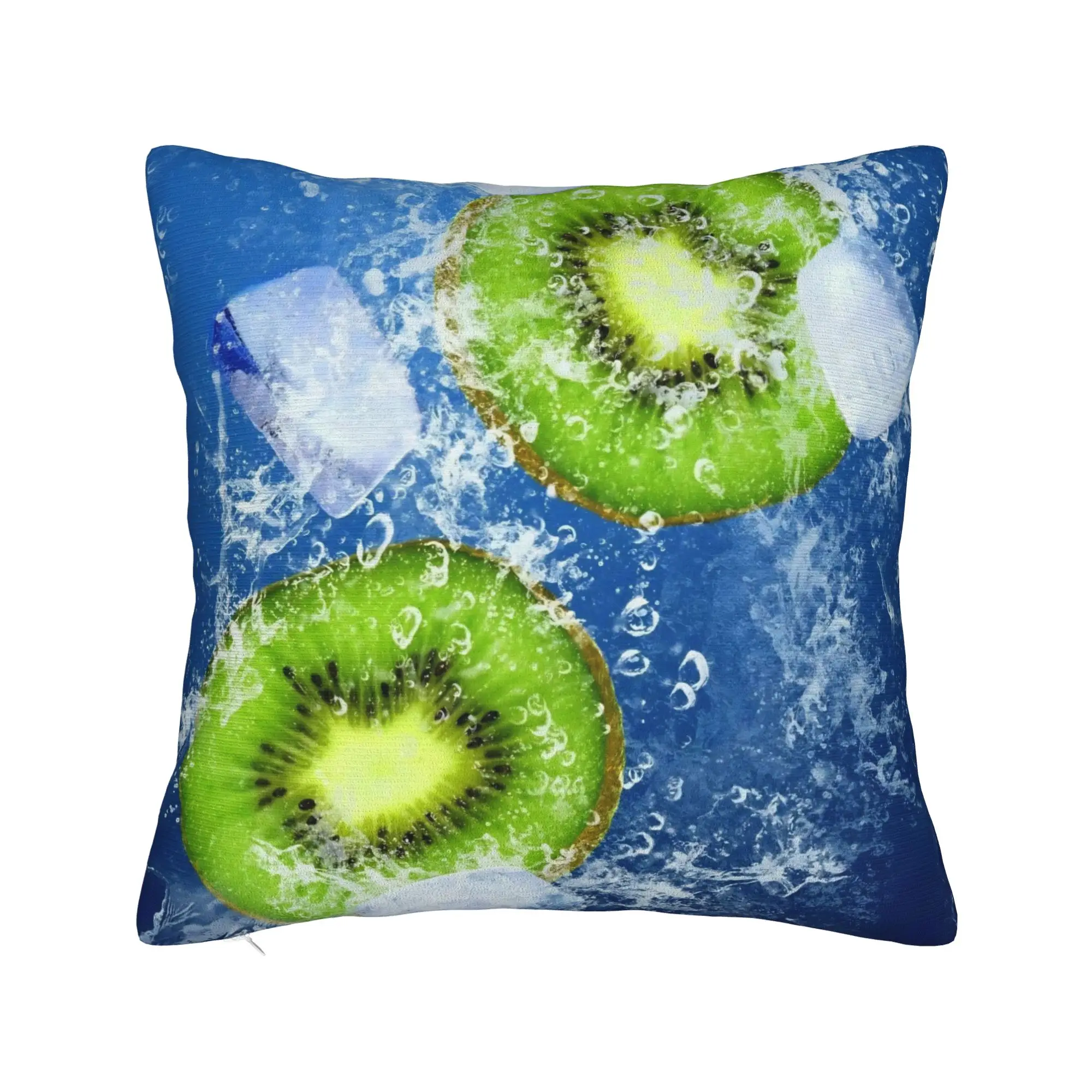 Kiwis Fruit Frutiger Aero Square Pillowcases Polyester Home  Cushion Case Cute Decorative Pillow Cover 40*40