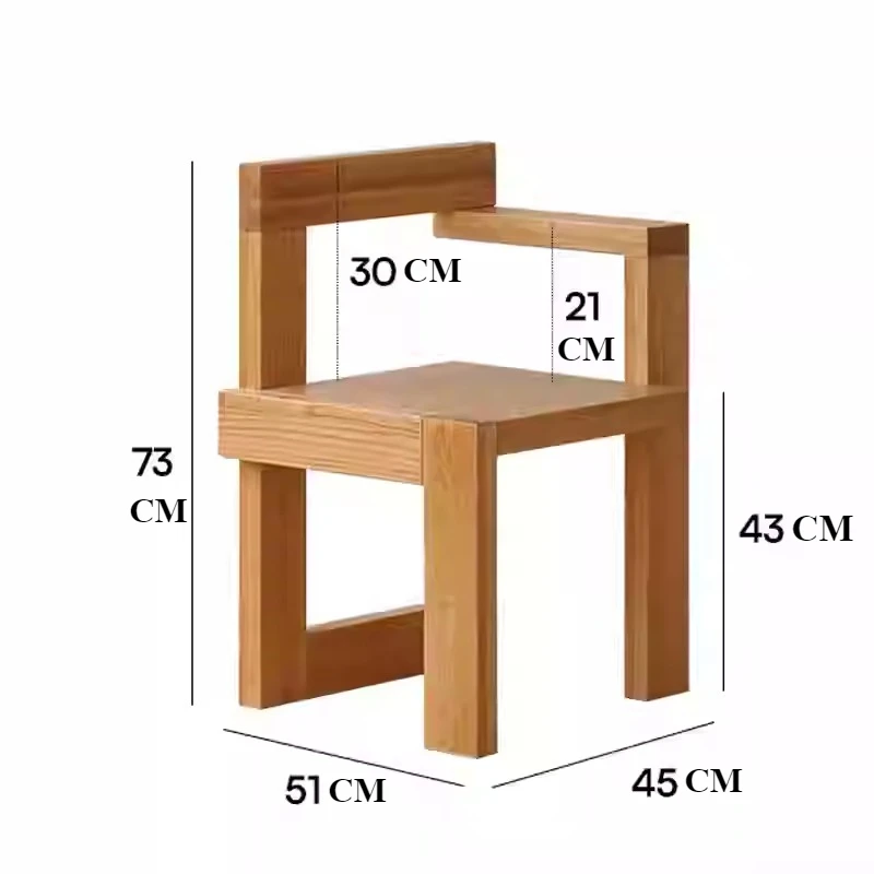 Solid Wood Creative Living Room Chairs Building Block Modeling Luxury Simple Modern Chairs Aesthetic Bedroom Dining Room Decor image 6