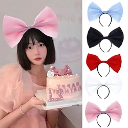 New Women Cute 3D Big Bowknot Hair Hoop Halloween Cosplay Party Hairband Dress Headwear Breathable Gauze Decoration