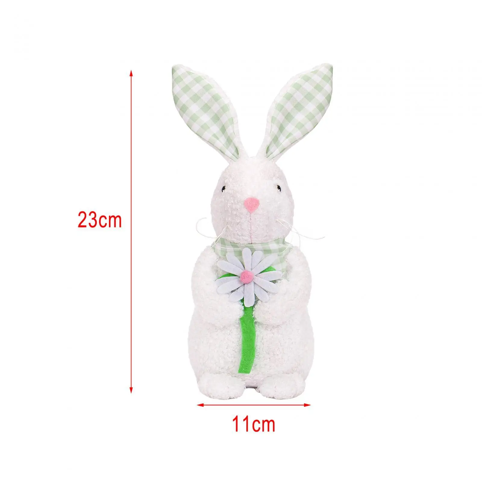 Easter Bunny Doll Realistic Cartoon Plush Toy for Farmhouse Table Holiday