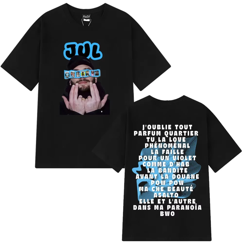 

Jul Rapper T Shirt 2026 New Signe Marseille Album Graphic 100% Cotton Men Women Unisex Oversized Hip Hop Y2k Streetwear Tops