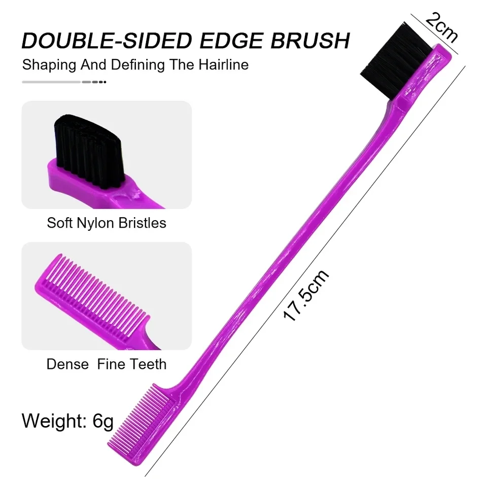 3 قطعة مجموعة أمشاط تصفيف الشعر إغاظة فرشاة شعر الثلاثي إغاظة مشط ذيل الجرذ أمشاط حافة فرشاة أدوات ذيل الشعر جديلة أداة حلقة