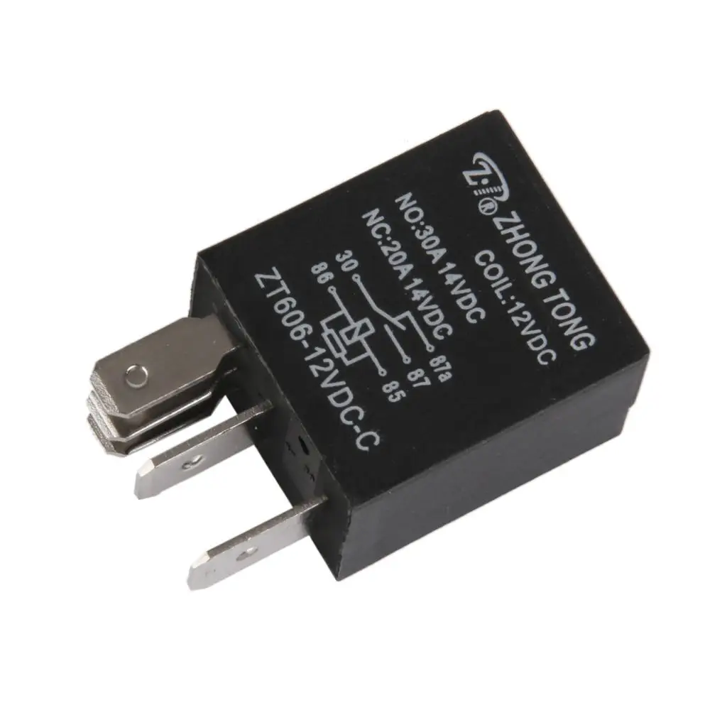 ZT606-12V- Car Auto Truck DC 12V 20A/30A AMP SPDT Relay Relays 5 Pin