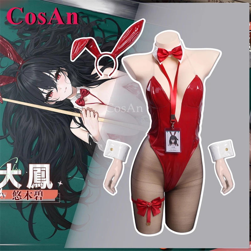 

CosAn Game Azur Lane IJN Taihou Cosplay Costumes Fashion Patent Leather Red Bunny Girl Uniforms Halloween Role Play Clothing New