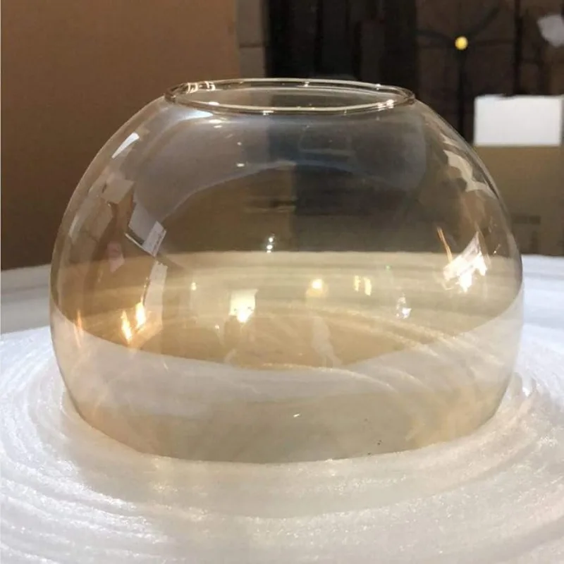 2pcs Lighting Replacement Glass Globe Shade,Modern Amber Lampshade Glass Accessories for Pendant Wall Sconces OD5.9
