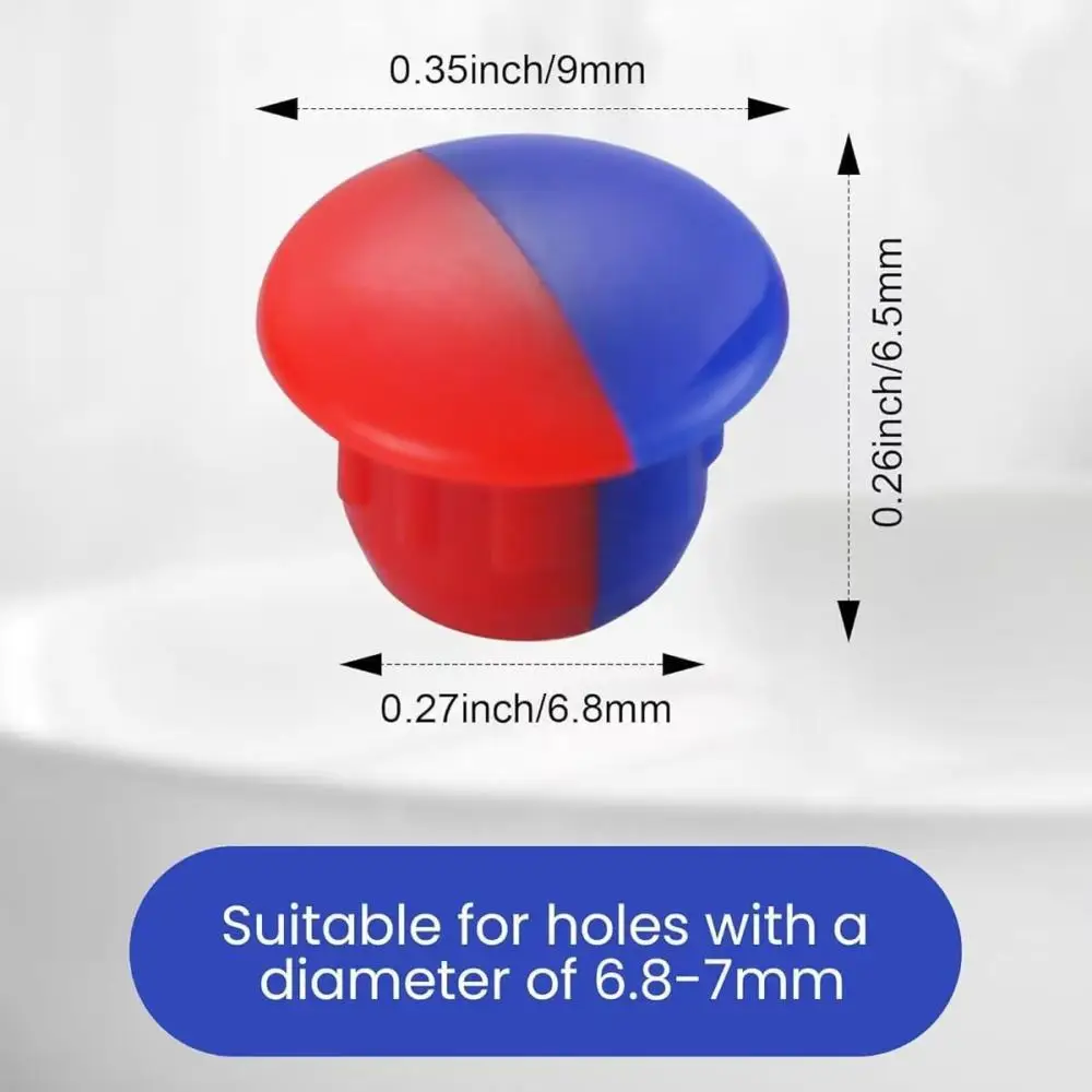 Universal Faucet Repair Part Decorative Cap Hot Cold Indicator Button For LSWY Basin Tap Handle Screw Protect Cover