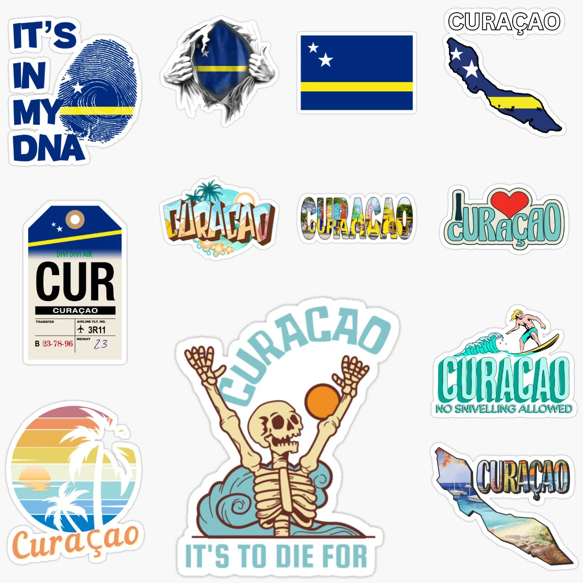 

Curacao Caribbean ABC Islands Flag Map Creative Sticker Decoration Car Truck Motorcycle Bicycle Refrigerator Window Wall Decal