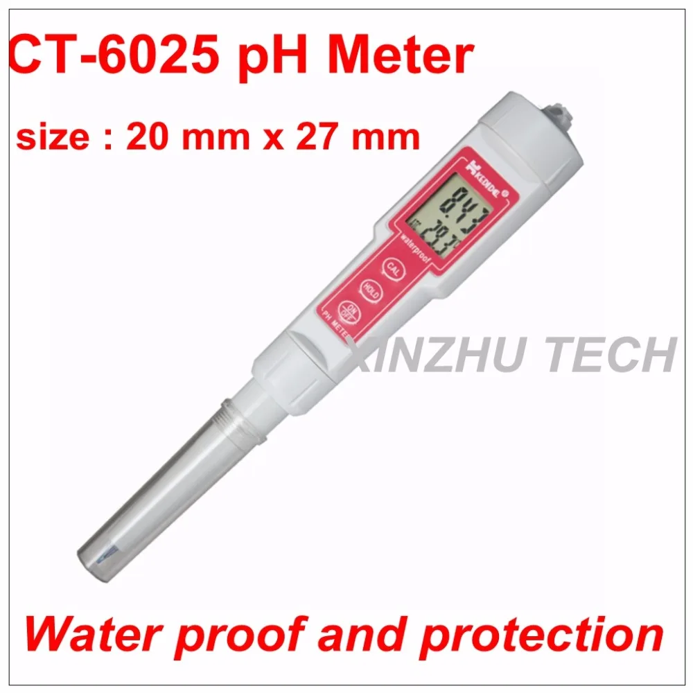 New CT-6025 PH Meter Pen High Precision Instruction Manual Waterproof Protection Auto Calibration 0-14 Measurement Range