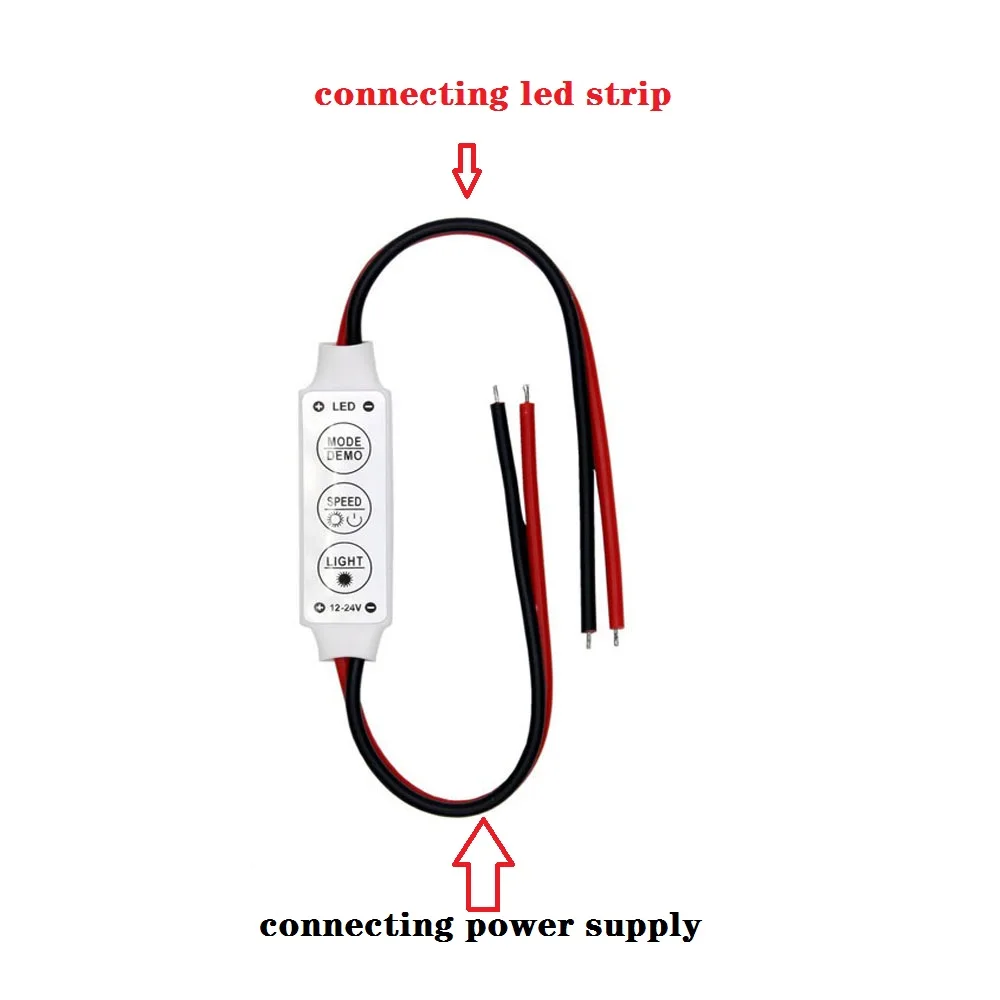 0.5m 1m RGB Controller 5V connettore USB cavo 4pin Line Dimmer 3 tasti per 5V 5050 2835 RGB LED Strip Ribbon TV retroilluminazione luce