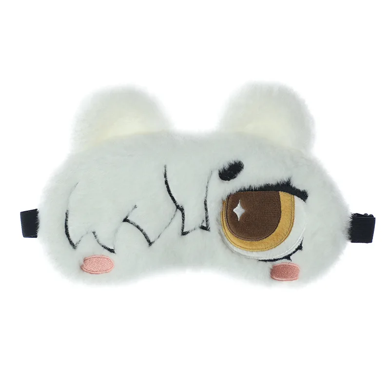 Jing Yuan Fluffy Eye Patch Cute Honkai Star Rail Eyemask Cosplay Accessories Kawaii Role Play Costume Prop Halloween Party Gift